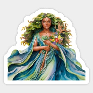 Mother Earth Painting-Earth Day Sticker